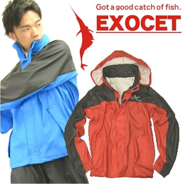 EXOCET エグゾゼ　レインウェア Lサイズ レッド/ブラック 4L】【5L】【上下別売】「EXOCET（エグゾゼ）」（新）ウレタン