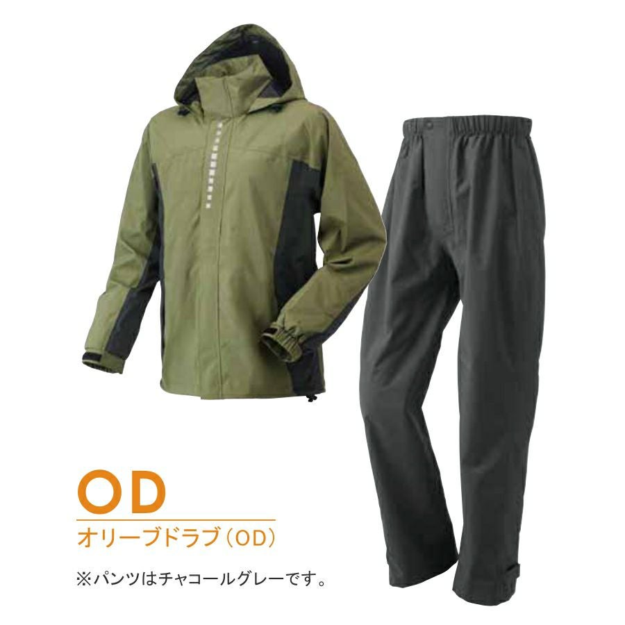 Prono(プロノ)」超軽量＆透湿防水ストレッチレインスーツ（上下組）/OL