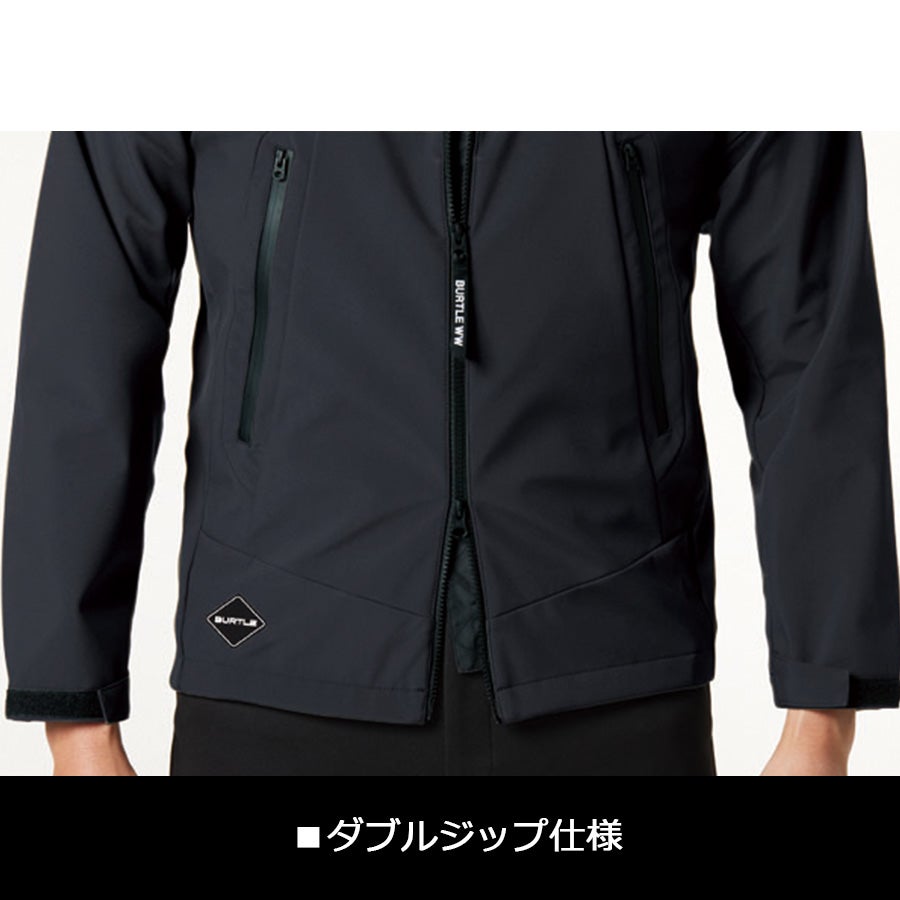 「BURTLE(バートル)」フーデッドジャケット/3190防風撥水ストレッチブルゾンアウターメンズ作業服プロノ