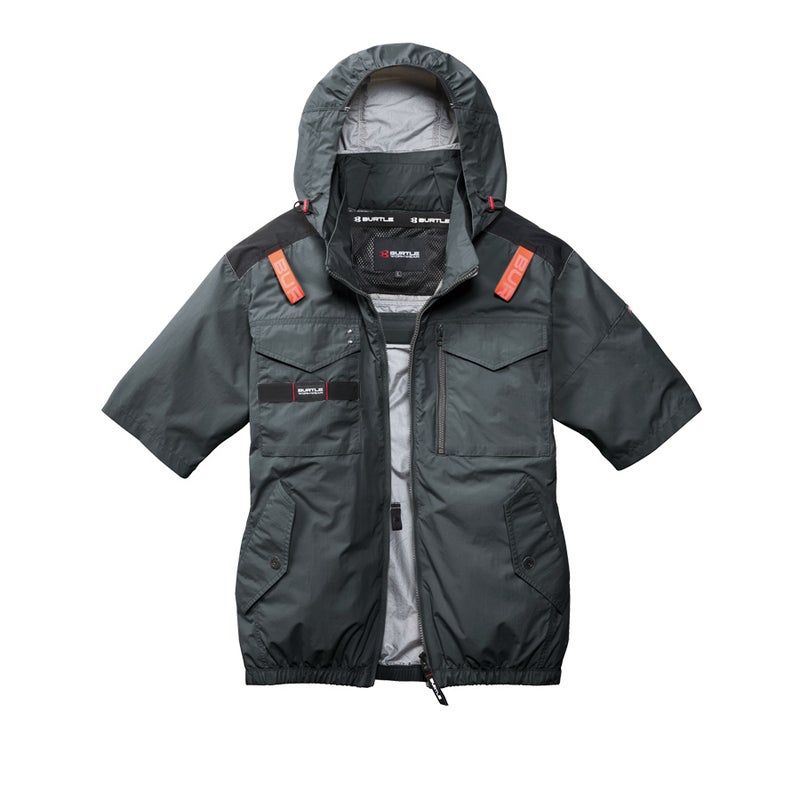 【予約:8/5発送予定】「BURTLE(バートル)」エアークラフト遮熱ナイロン半袖ブルゾン/AC11562021夏物メンズブルゾン作業着空調作業服夏物熱中症対策猛暑ファン