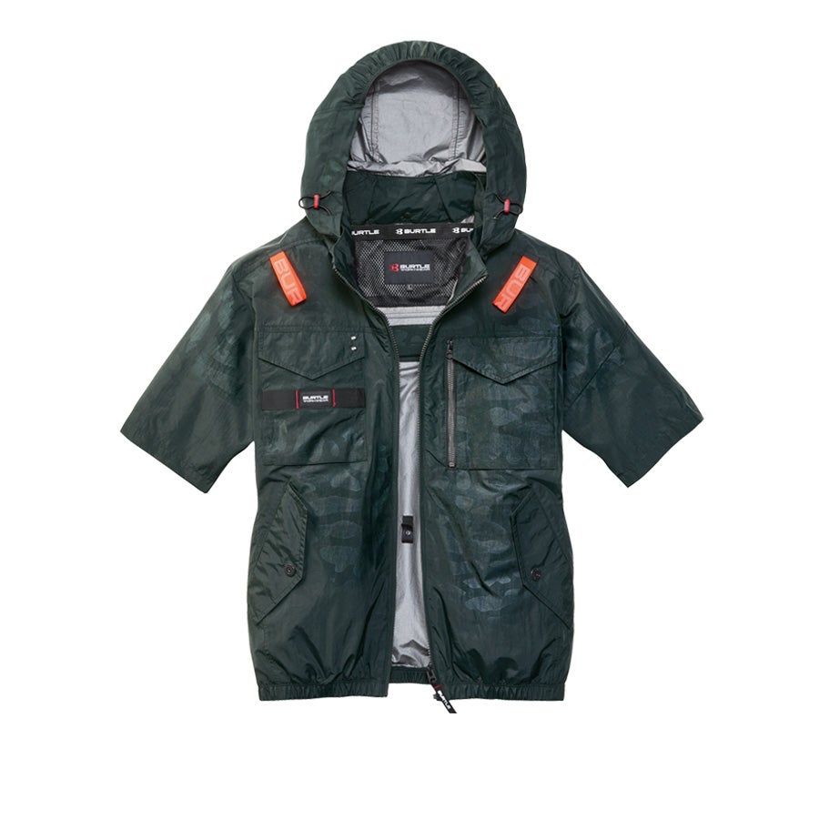 【予約:8/5発送予定】「BURTLE(バートル)」エアークラフト遮熱ナイロン半袖ブルゾン/AC11562021夏物メンズブルゾン作業着空調作業服夏物熱中症対策猛暑ファン