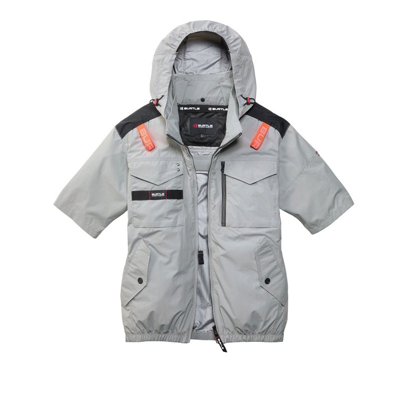 【予約:8/5発送予定】「BURTLE(バートル)」エアークラフト遮熱ナイロン半袖ブルゾン/AC11562021夏物メンズブルゾン作業着空調作業服夏物熱中症対策猛暑ファン