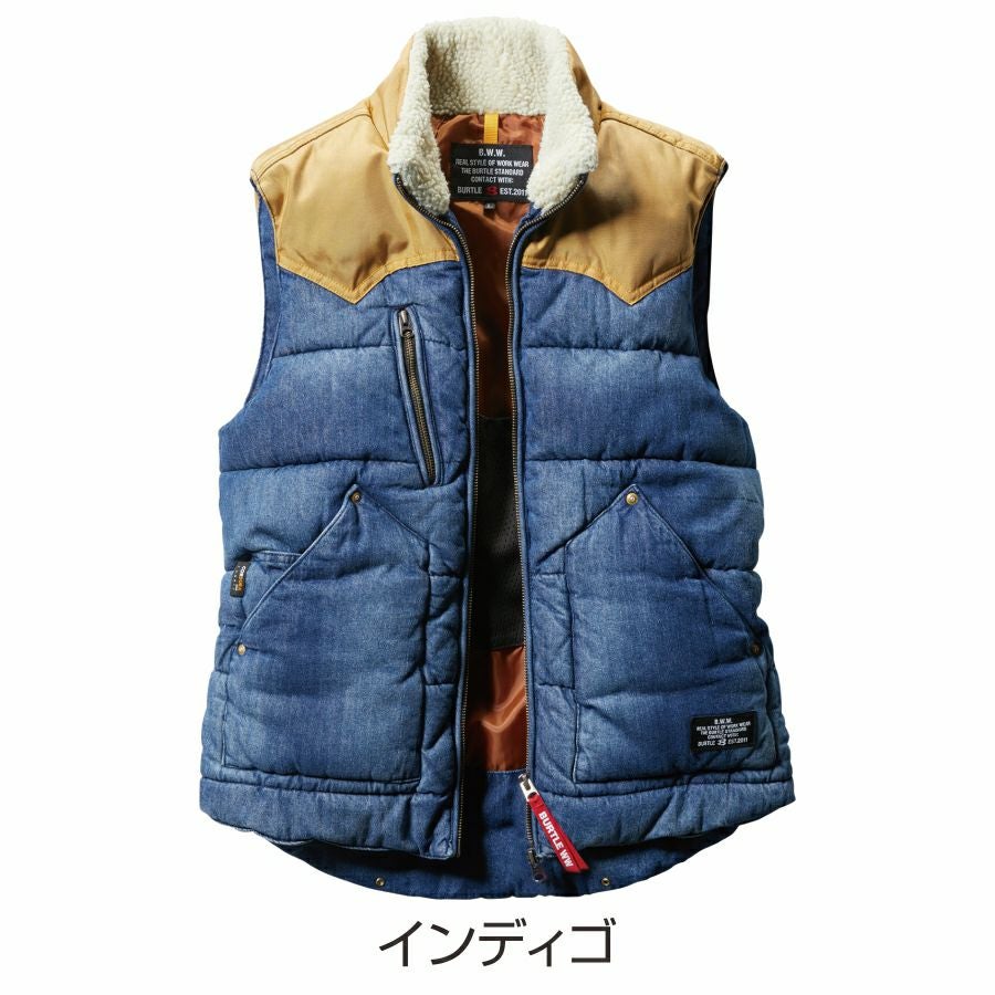 BURTLE(バートル)」サーモクラフト対応 デニム防寒ベスト/5004 単品