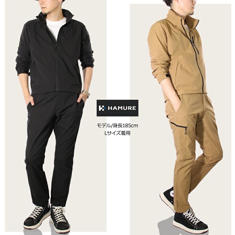 ハミューレ 撥水ワークパンツ HMU-2307 メンズ ストレッチ 制電 ソロ