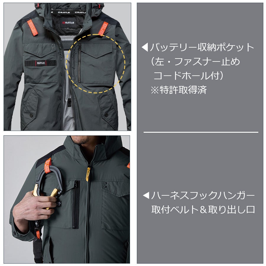 【予約:3/23発送予定】【2023年モデル】バートルエアークラフトタクティカル長袖ブルゾンAC1151夏物メンズブルゾン作業着空調作業服夏物熱中症対策猛暑ファンBURTLE