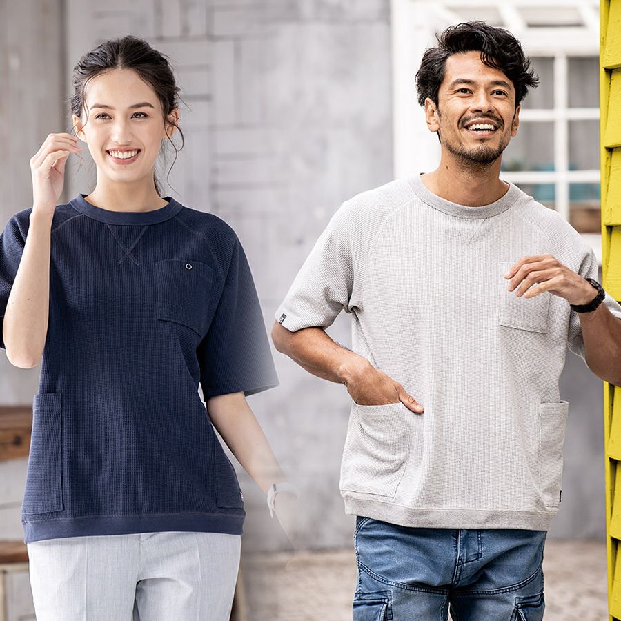 グラディエーター 5ポケットワッフル半袖Tシャツ G-437 メンズ