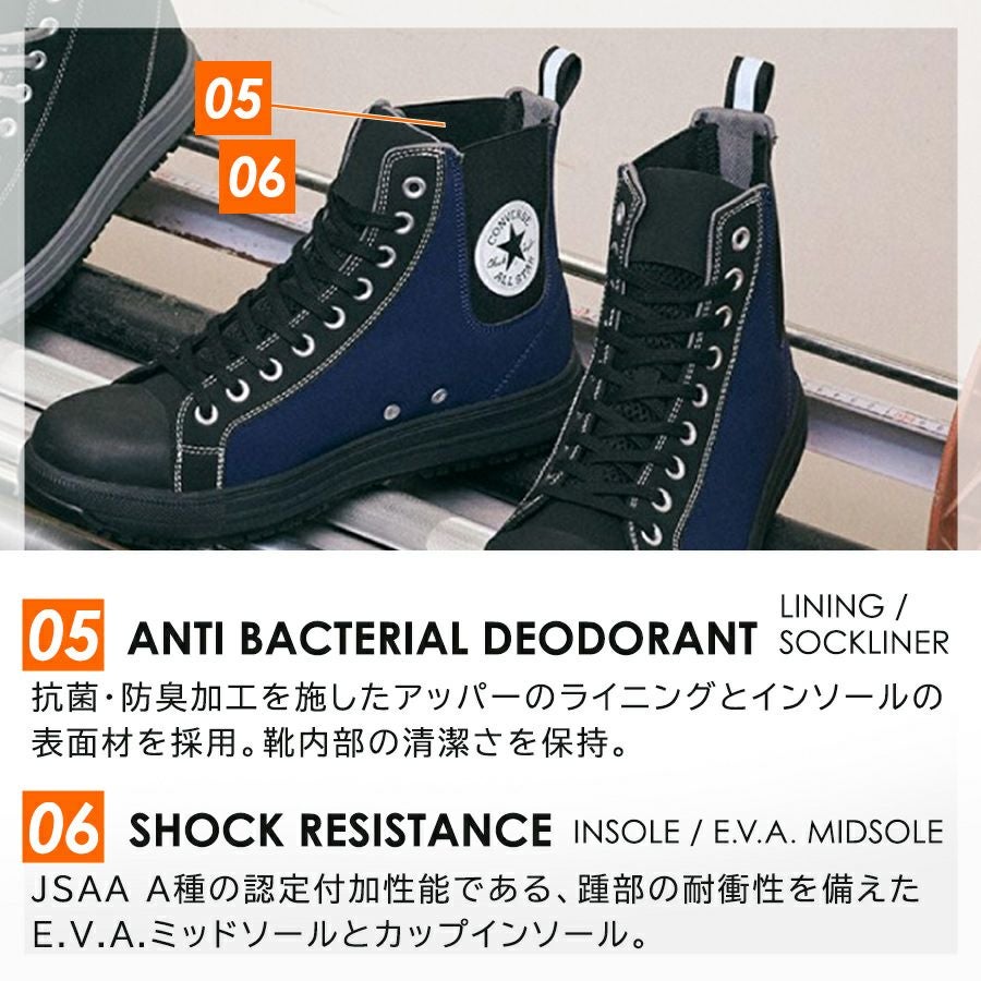 コンバース CPD」ALL STAR PS SIDEGORE HI ネイビー セーフティ