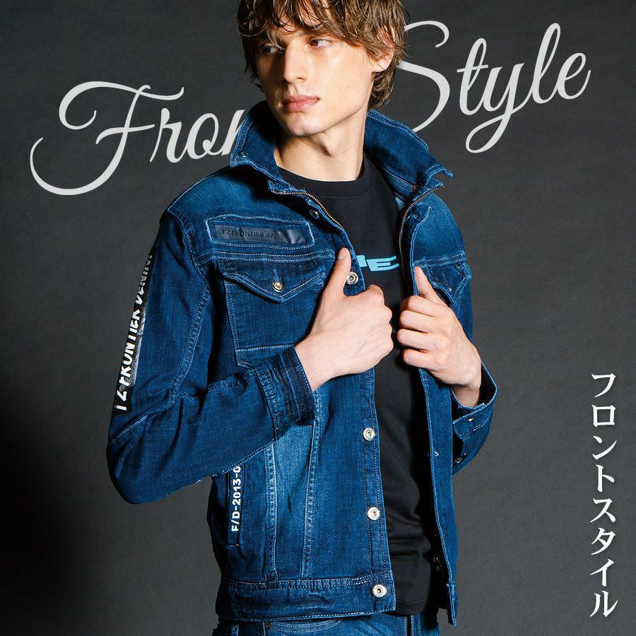 ISAIA デニム風テーラードジャケット LLサイズ コットン ネイビー 本切羽 アイズフロンティア ハイパワーストレッチデニムジャケット #7350