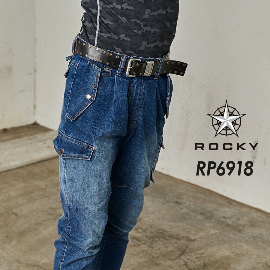 特価】送料無料 ロッキー デニムワンタックカーゴパンツ RP6918 メンズ