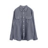 「ハミューレ」メンズダブルガーゼワークシャツ/HMO-2202綿春夏トップス作業部屋着リラックスプロノ