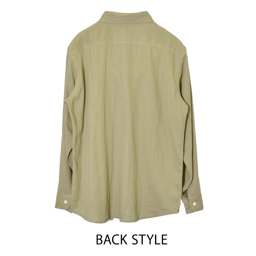 「ハミューレ」メンズダブルガーゼワークシャツ/HMO-2202綿春夏トップス作業部屋着リラックスプロノ