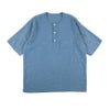 ハミューレメンズダブルガーゼ半袖ヘンリーネックシャツHMO-2301綿春夏トップス作業部屋着リラックスプロノHAMURE
