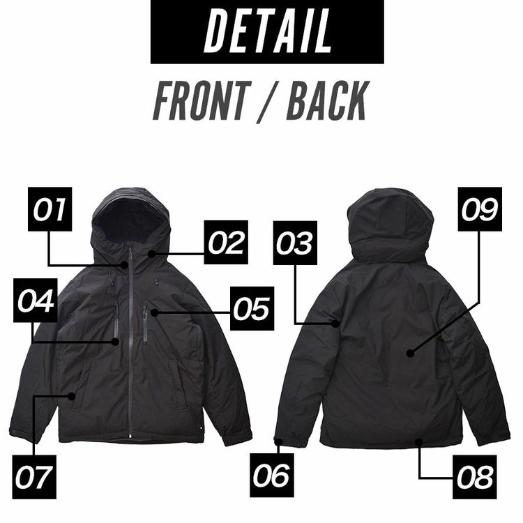 「ハミューレ」ストレッチダウンパーカー/HMU-2008/*防寒ジャケット極寒真冬ストレッチ生地防水撥水はっ水*