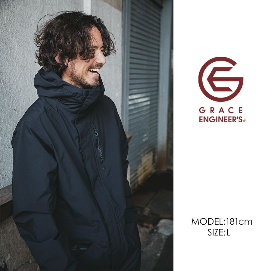 4L 5L グレイスエンジニアーズ 防風防水防寒 ブリザードシェルツナギ
