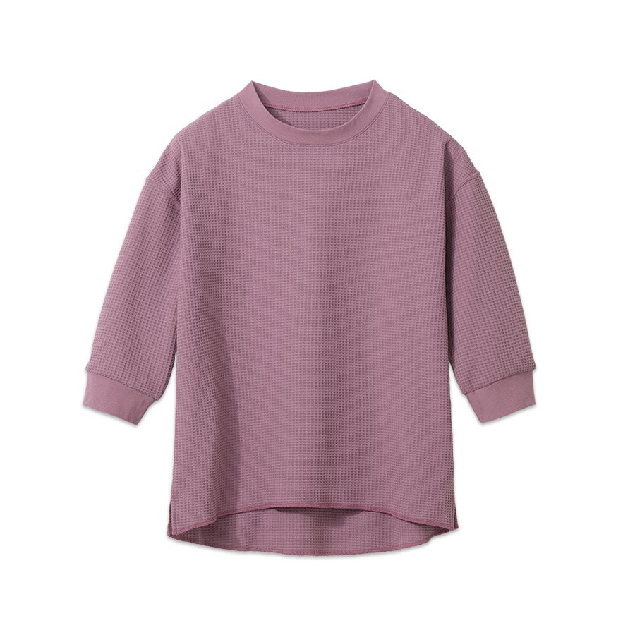 ハミューレ SOLOTEX(R)使用 レディース7分袖ワッフルTシャツ HMU-2515