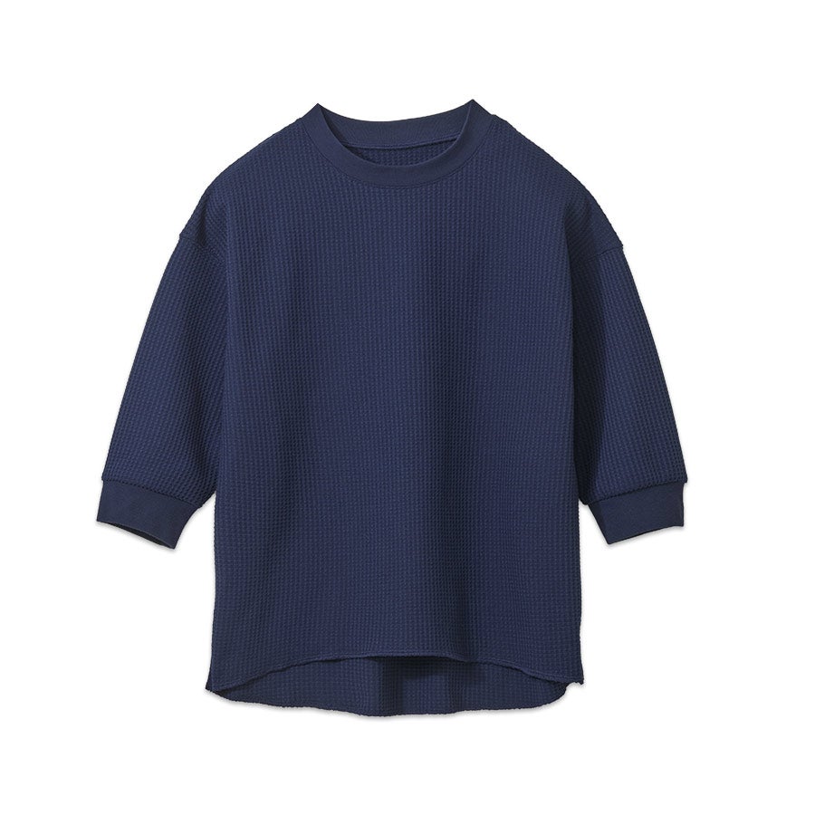 ハミューレ SOLOTEX(R)使用 レディース7分袖ワッフルTシャツ HMU-2515
