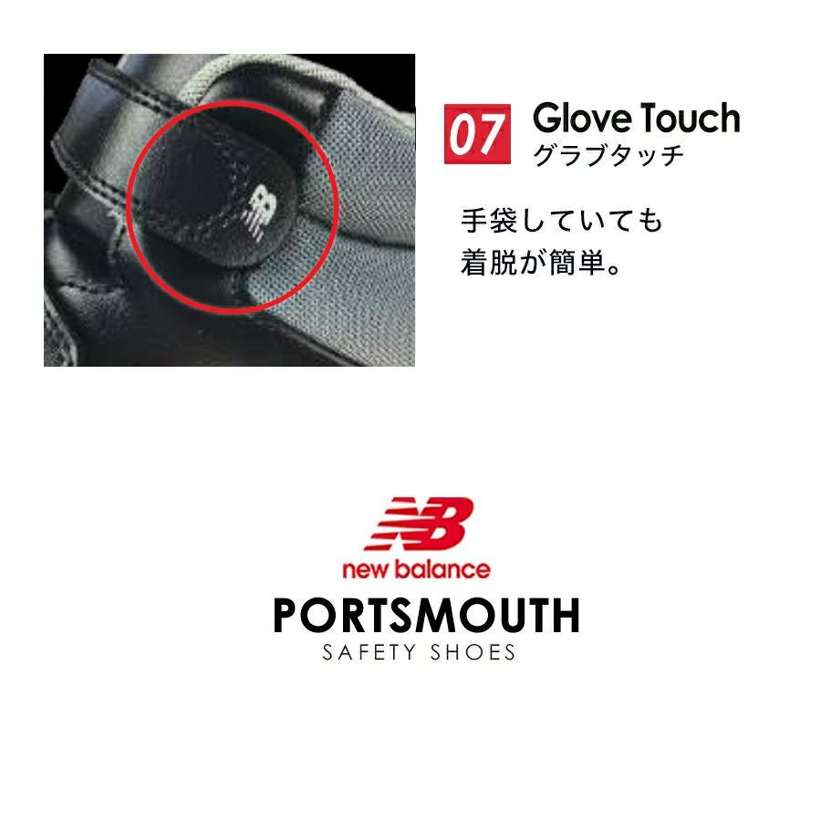 ニューバランス セーフティ ポーツマス PORTSMOUTH PO-113 PO-221 PO-885 JSAA A種 安全靴 作業靴 先芯入り ミッドカット マジック プロテクティブスニーカー NEW BALANCE
