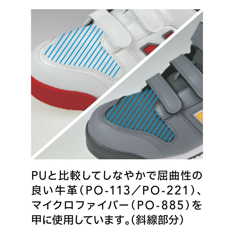 ニューバランス セーフティ ポーツマス PORTSMOUTH PO-113 PO-221 PO-885 JSAA A種 安全靴 作業靴 先芯入り ミッドカット マジック プロテクティブスニーカー NEW BALANCE