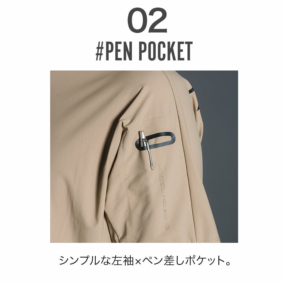 アイズフロンティア 超接触冷感ナイロンストレッチ半袖ジップポロ #045