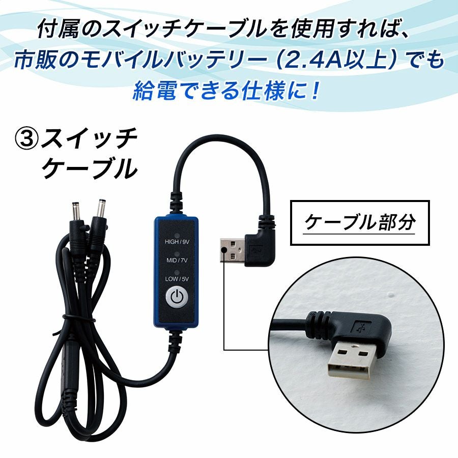 ソーワファン付き遮熱ベストコンプリートセット19209空調作業服作業着ベスト桑和