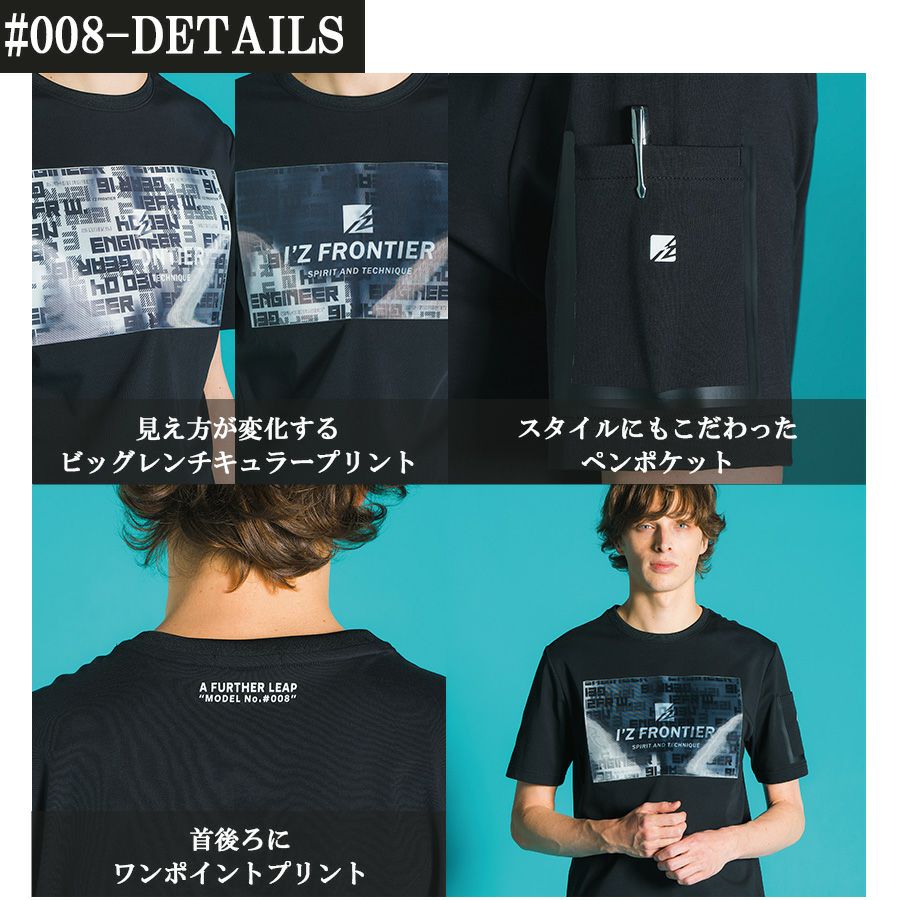 アイズフロンティア 冷感ダブルフェイス半袖クルーネックシャツ #005