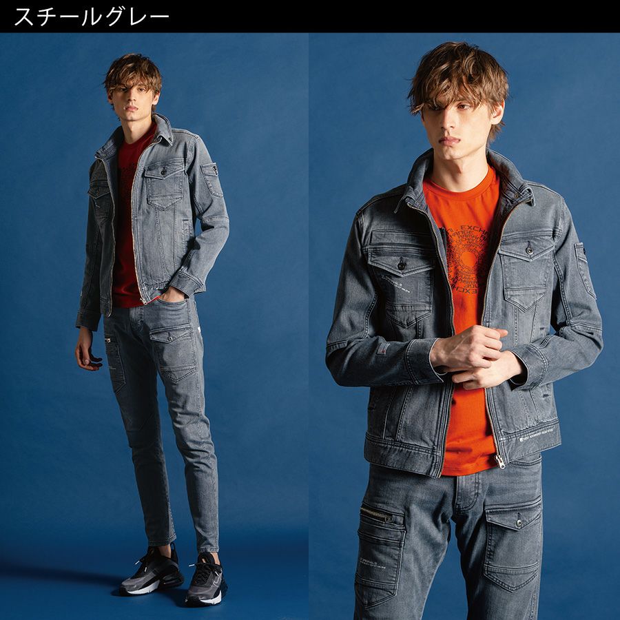 アイズフロンティア 3Dストレッチデニムワークジャケット #7310 メンズ アイズフロンティア 3Dストレッチデニムワークジャケット #7310 メンズ