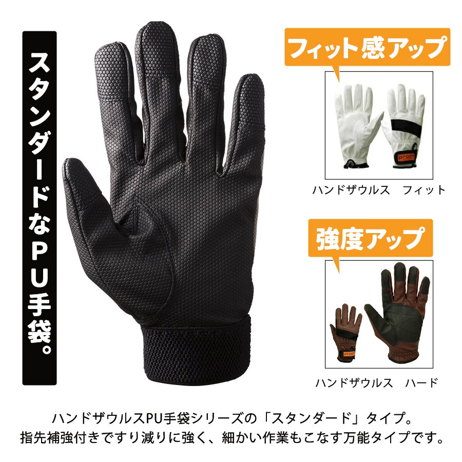 「プロノ」オリジナルポリウレタン手袋ハンドザウルスベーシックW-710/OL-1906作業手袋PUグローブProno