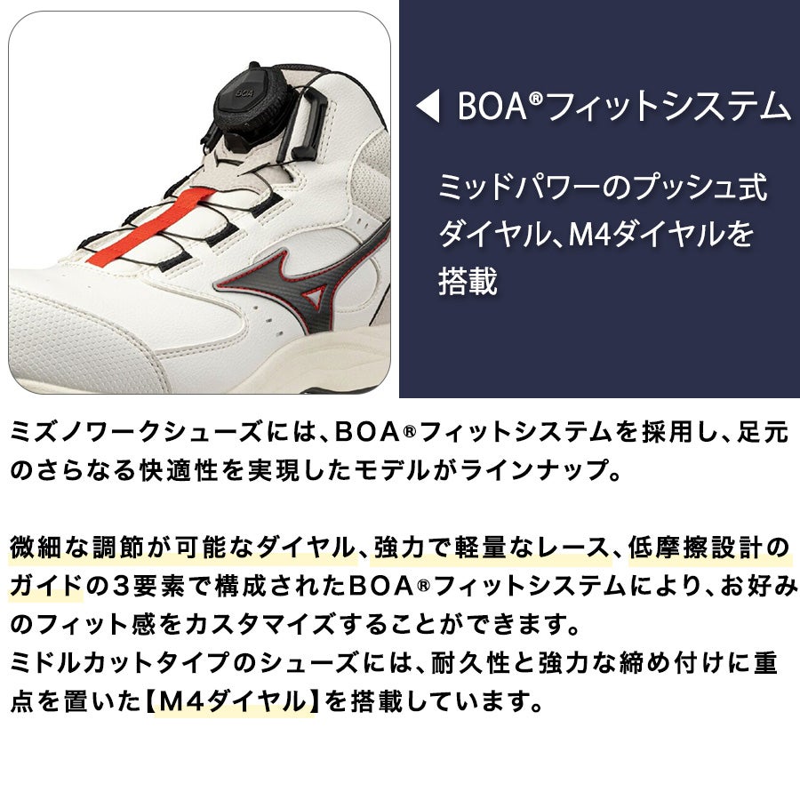ミズノ オールマイティLS III 74M BOA F1GA2603 JSAA A種 安全靴 作業