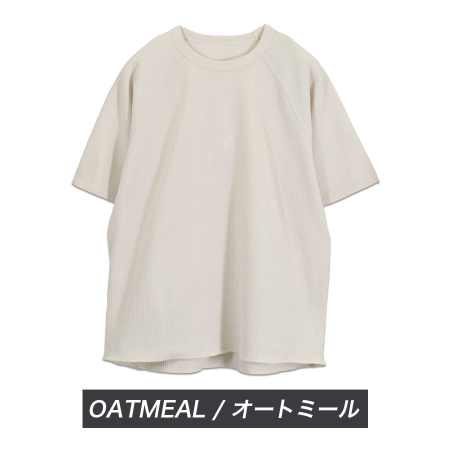 ハミューレ SOLOTEX(R)使用 半袖クルーネックワッフルTシャツ HMU-2609