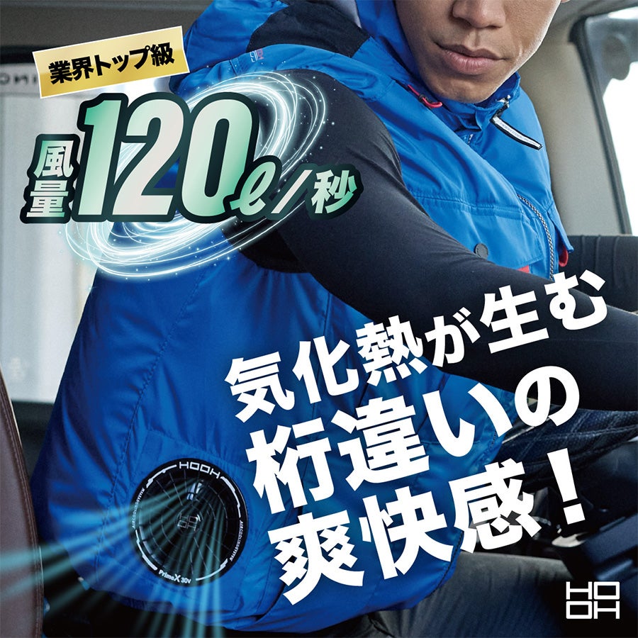 HOOH 2026年 バッテリー ファンセット V3001 V3002 快適ウェア 30V