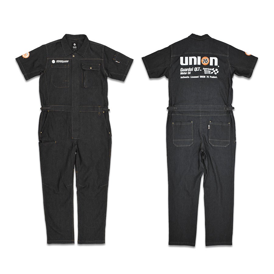 UNION76 ナナロク 半袖冷感デニムツナギ No.76-2609 ストレッチ 春 夏