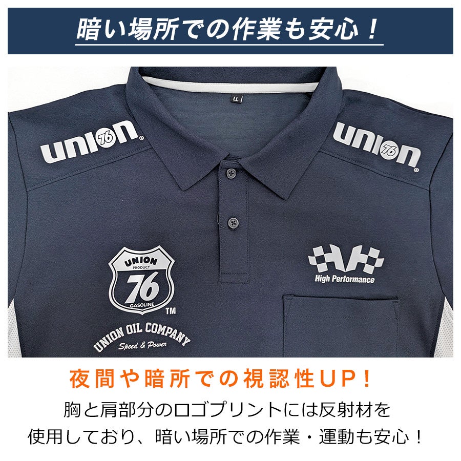 UNION76 ナナロク 半袖ストレッチポロシャツ No.76-2605 メンズ