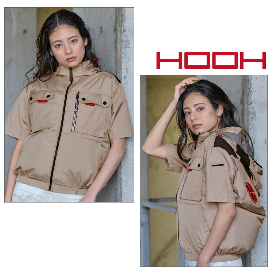 M～3L】HOOH 2026年 ミドルファン半袖フードジャケット V1127 快適