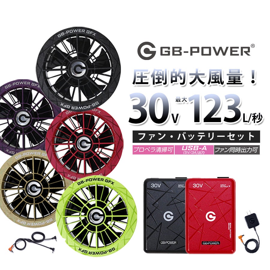 GB-POWER ファン＆バッテリーセット GFX-GB430set 長信ジャパン 2026