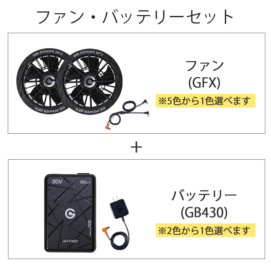 GB-POWER ファン＆バッテリーセット GFX-GB430set 長信ジャパン 2026